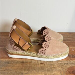 See By Chloe Tan Espadrille Flats, Womens 36